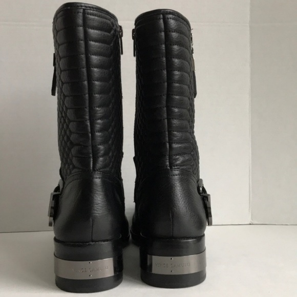 ❌❌N/A❌❌Vince Camuto Whynn Black Leather Moto Boots - Picture 4 of 8
